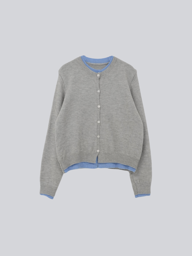 layered knit cardigan