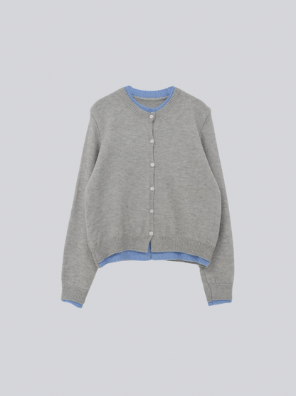 layered knit cardigan