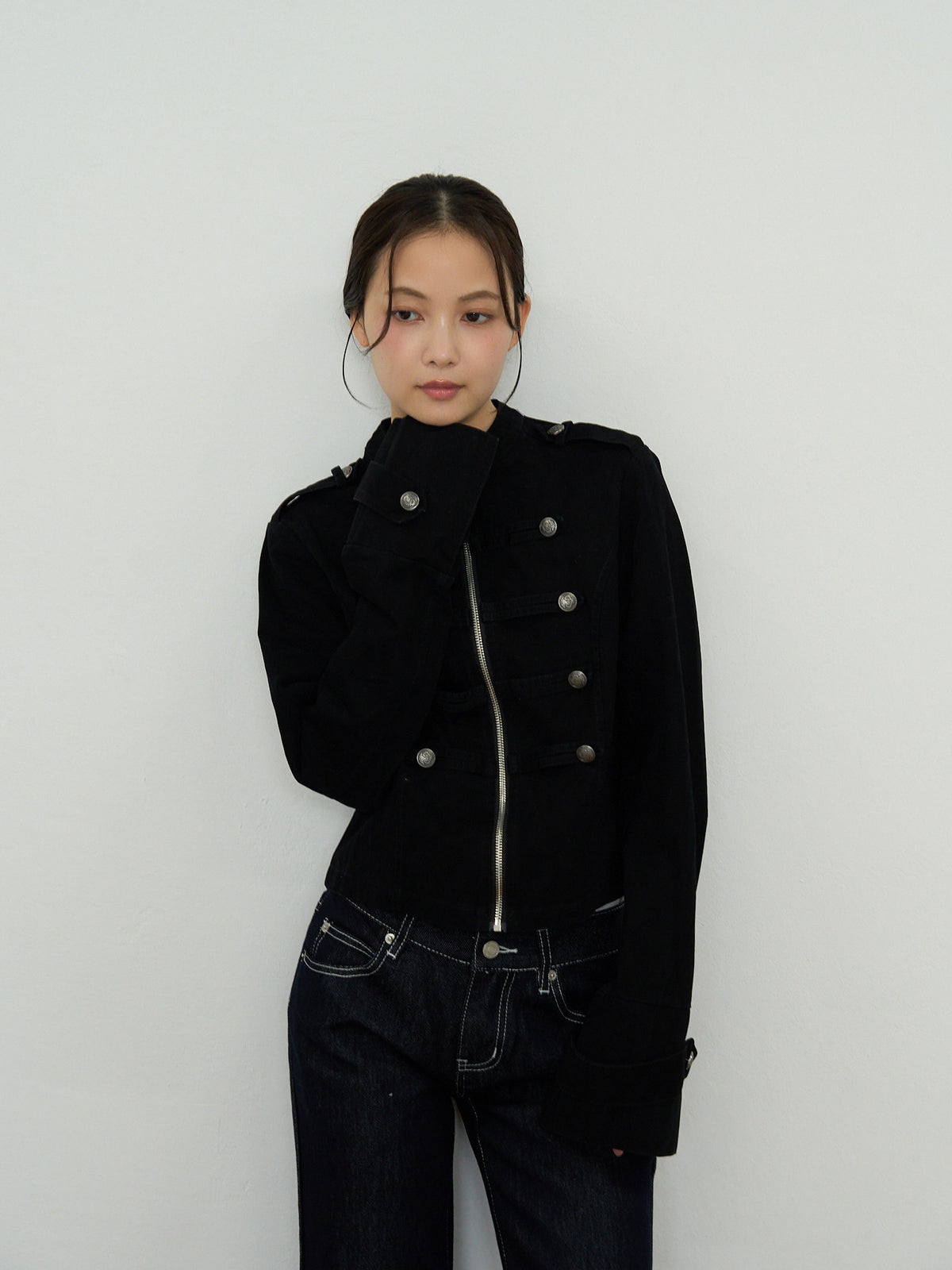 napoleon button short jacket