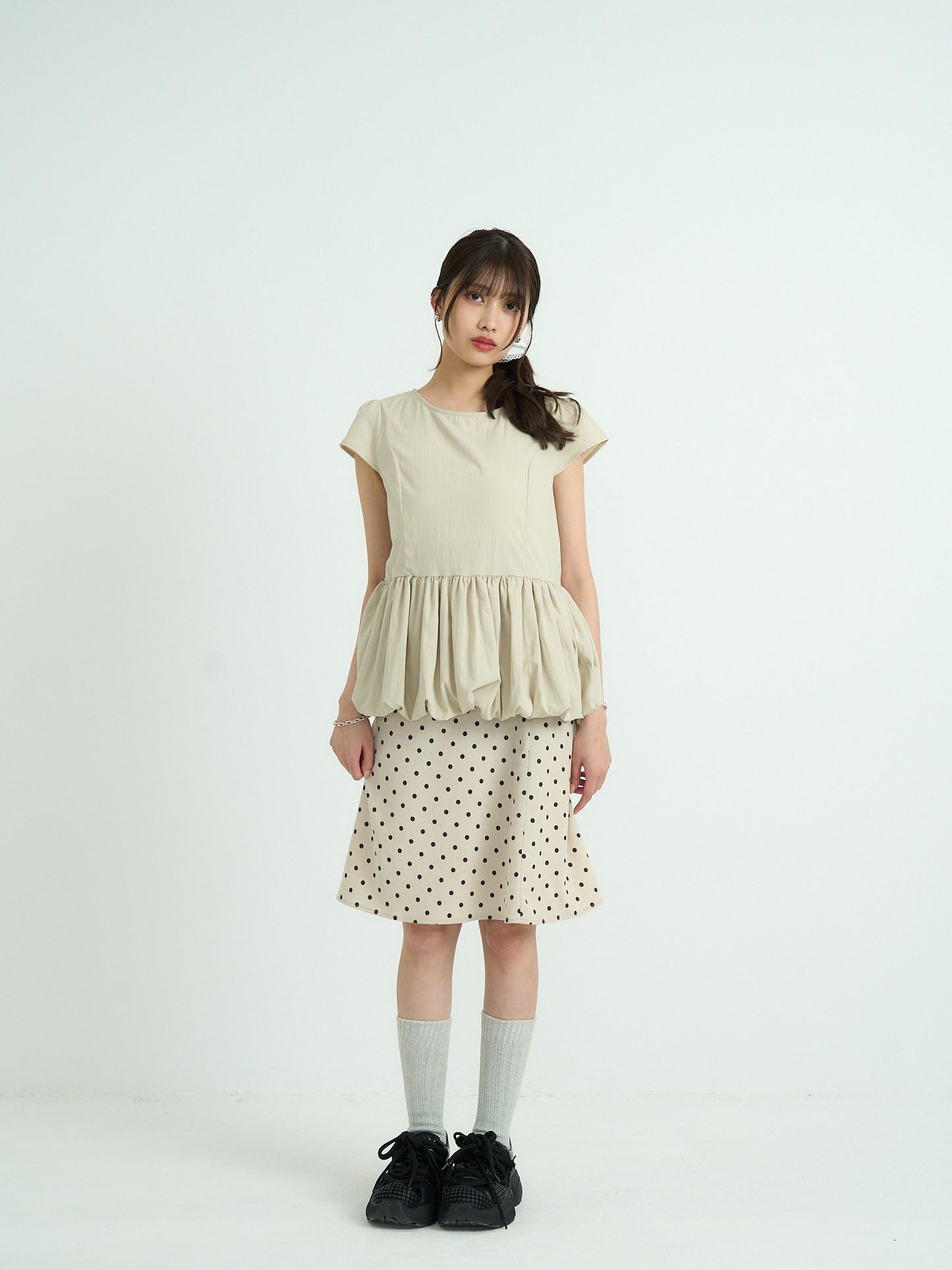 polka dot  midi skirt