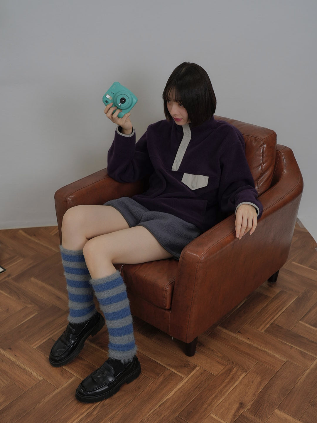 border knit leg warmer