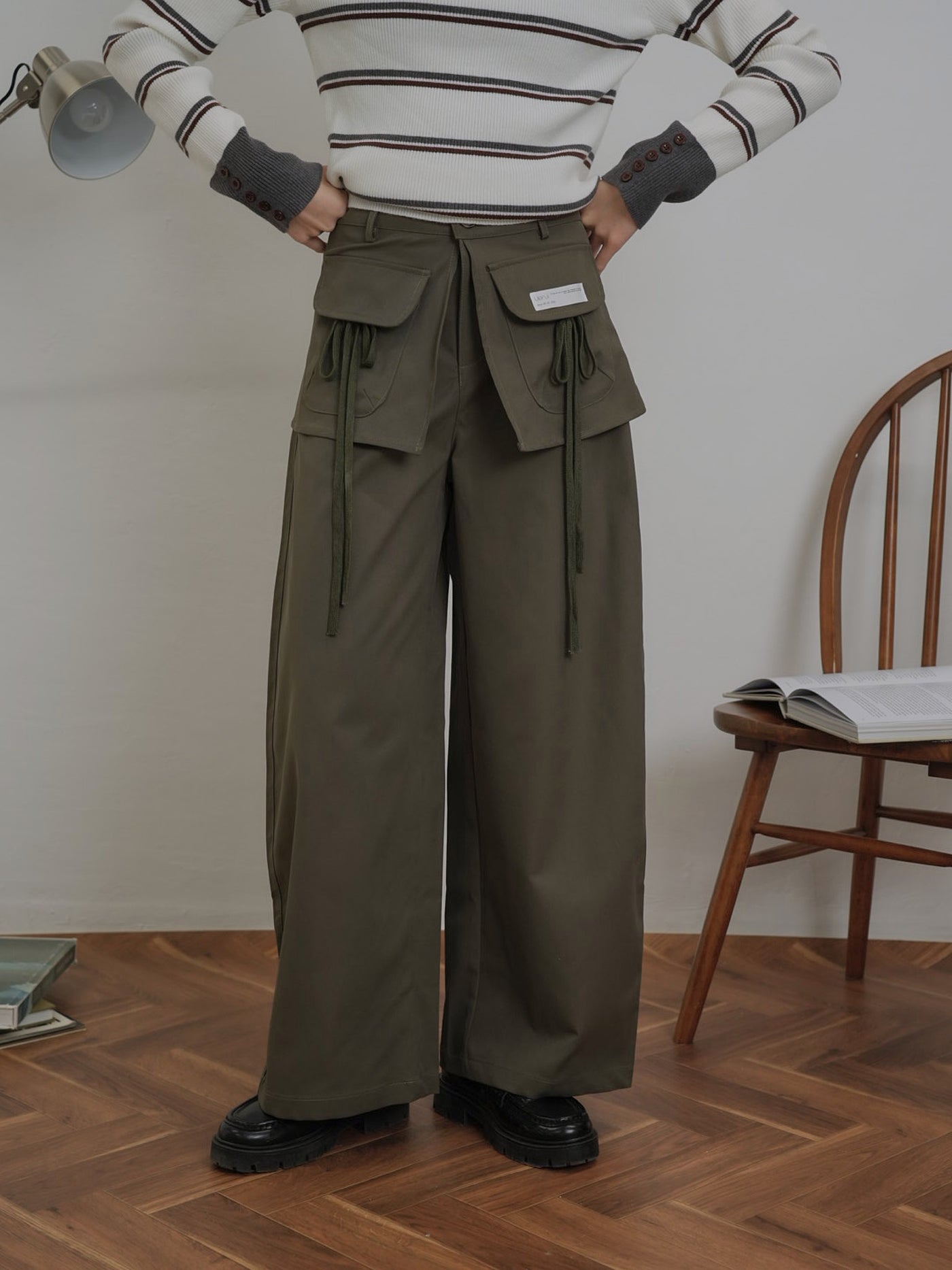 ワイド カーゴパンツ 大人カジュアル レディース Uenui