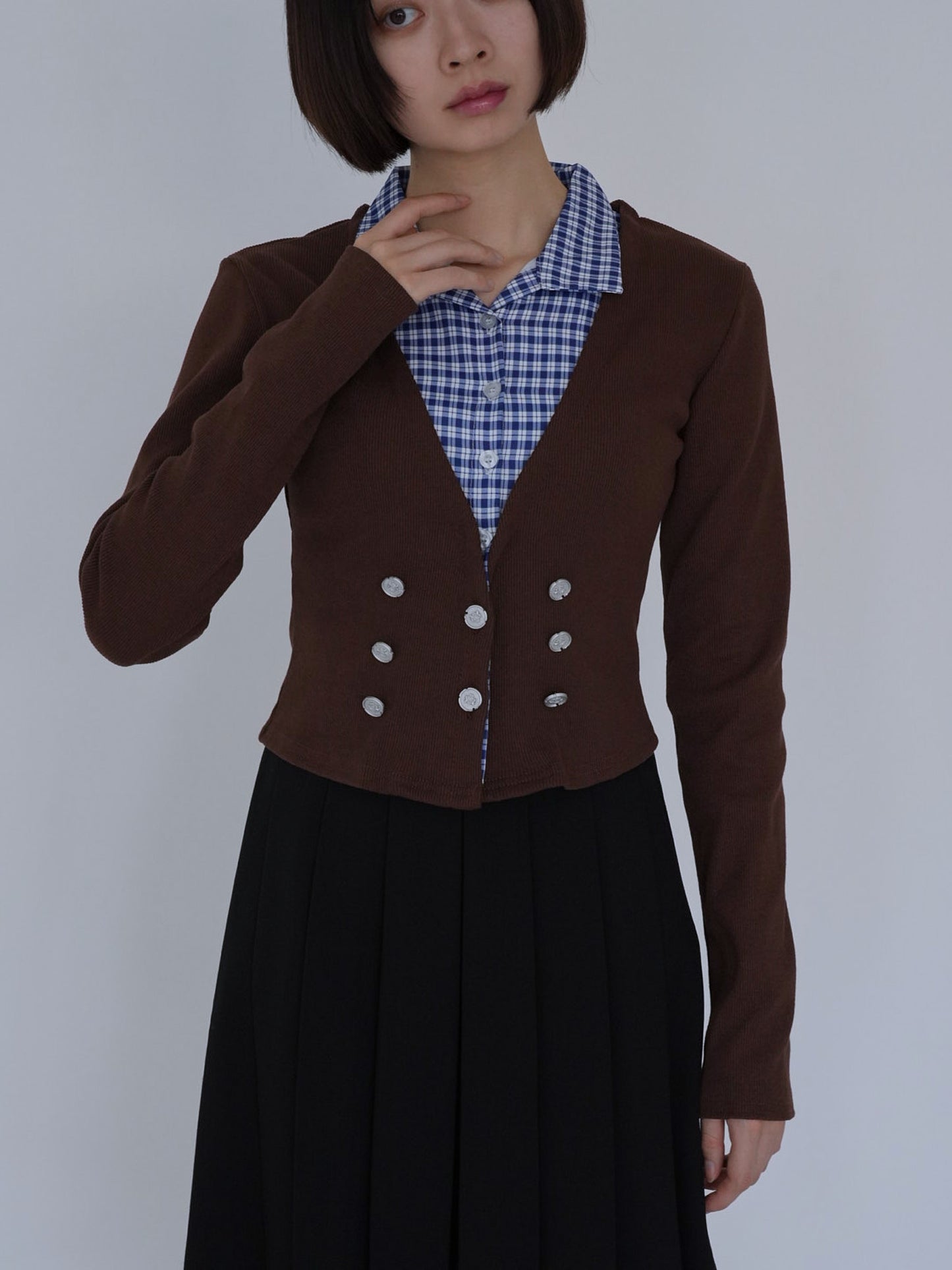 layered cropped jacket