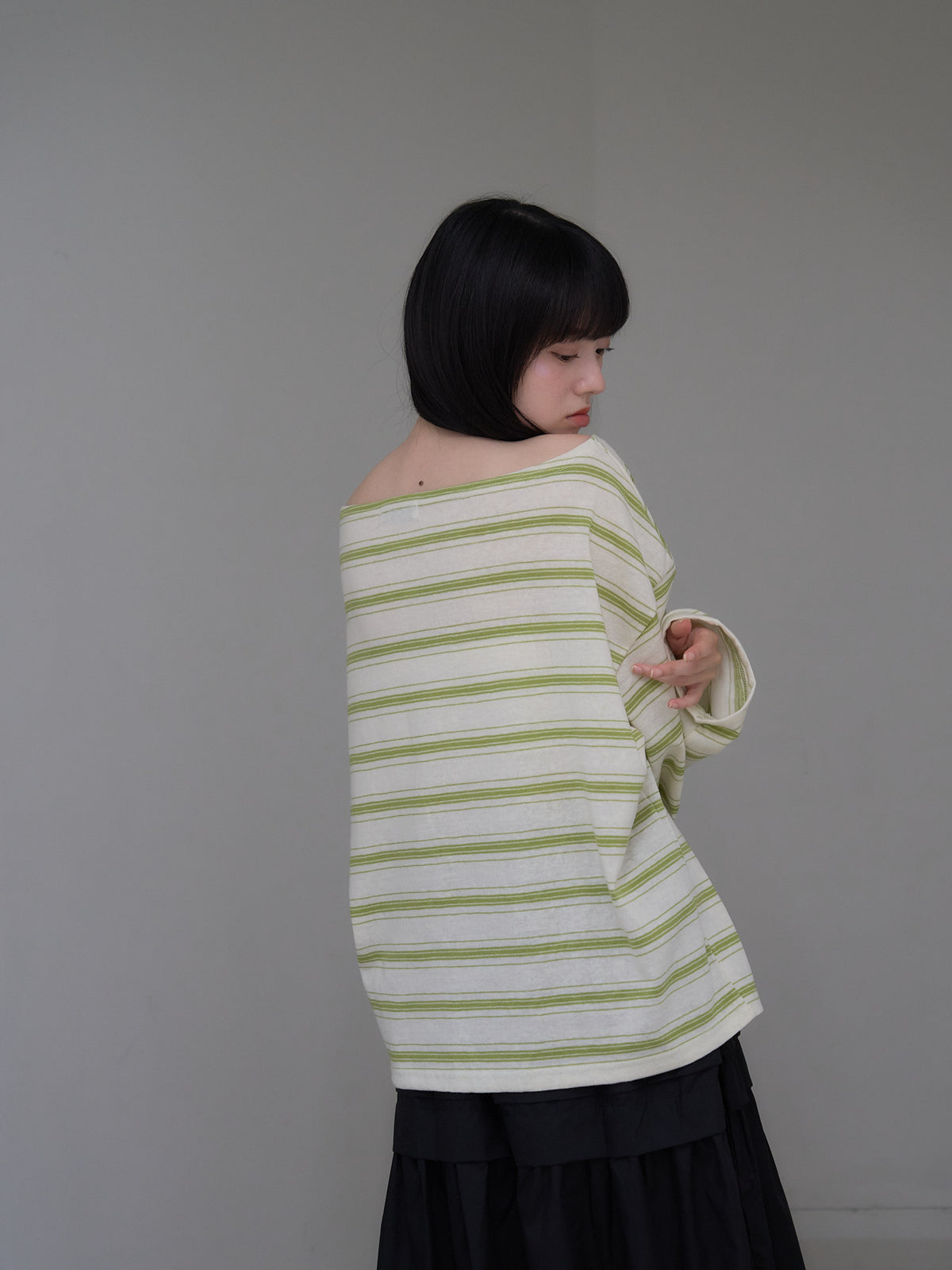 long sleeve border tee