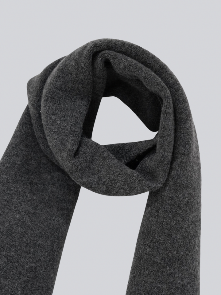 border knit top scarf set