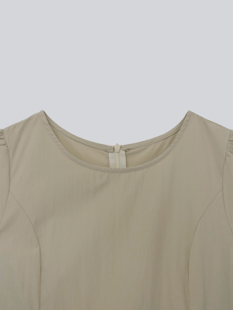 peplum puff sleeve blouse
