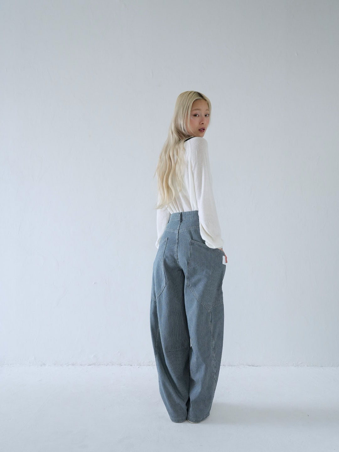 【 10月上旬発送予定 】contrast trim rib knit top