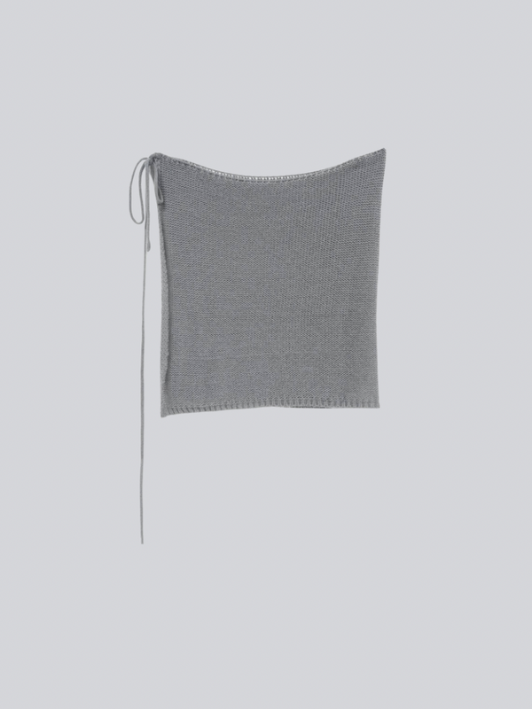 ribbon wrap knit skirt