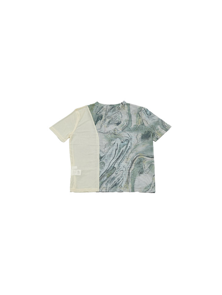 marble sheer switching tops