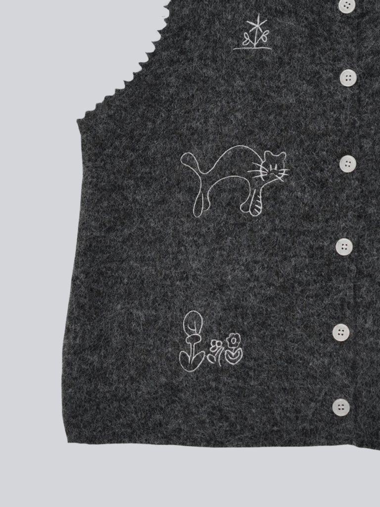 animal knit vest