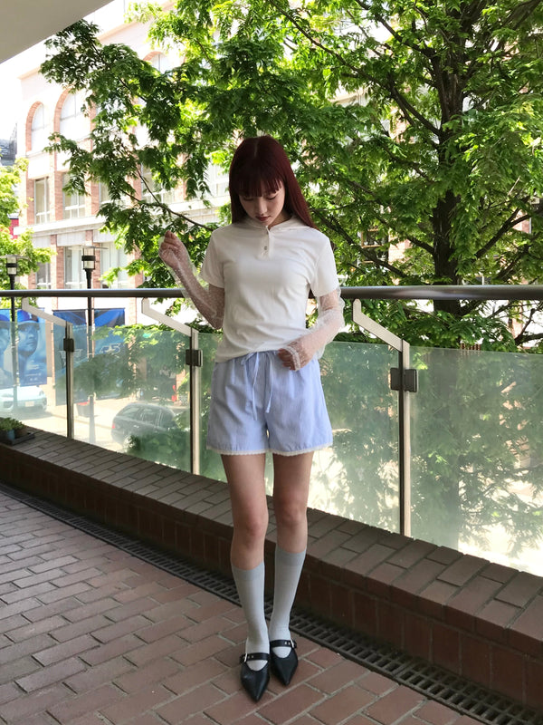 レース ショートパンツ カジュアルガーリー レディース Uenui