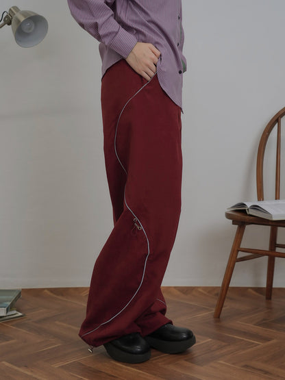 stitch line wide pants
