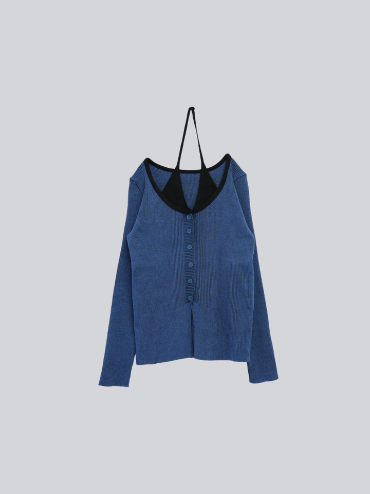 【 10月上旬発送予定 】layered rib knit top