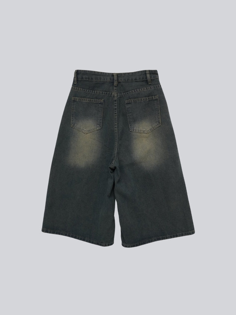 wide denim culottes