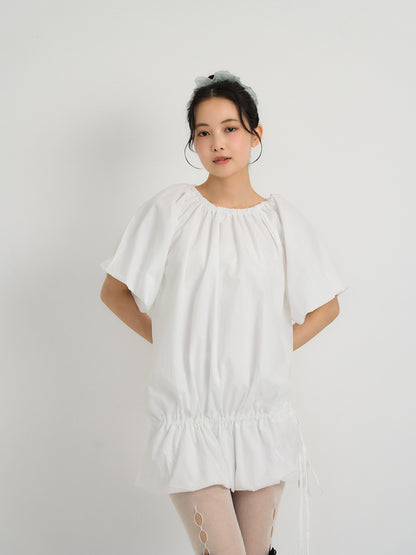 drawstring mini dress