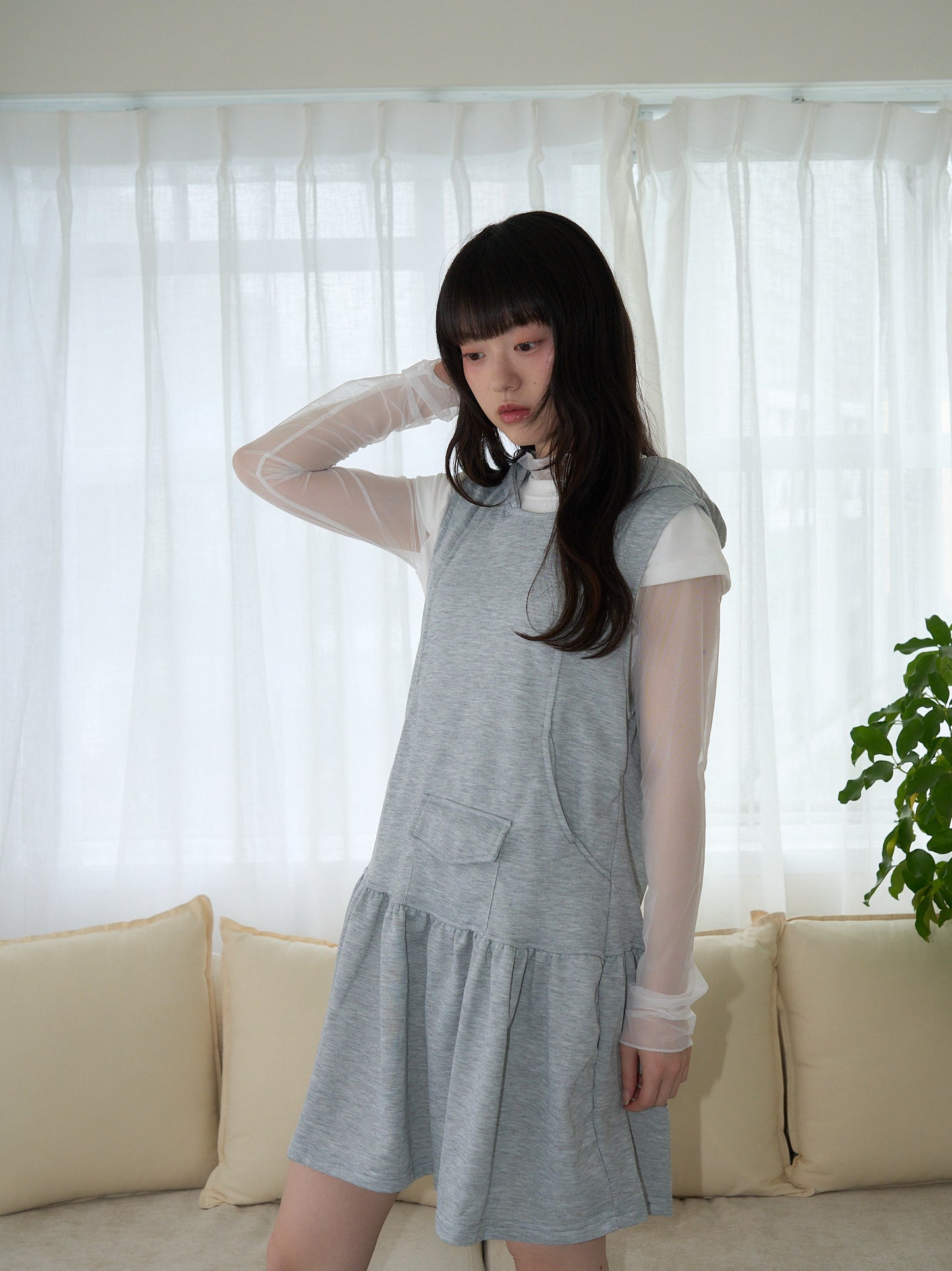 frill hem mini one piece