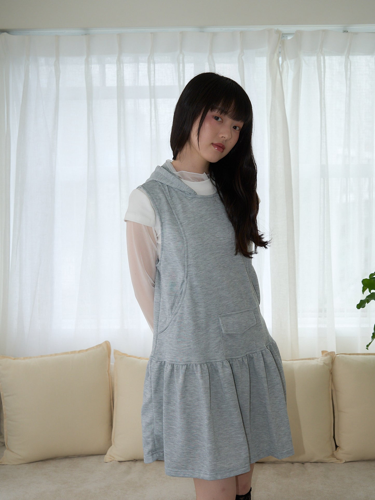 frill hem mini one piece