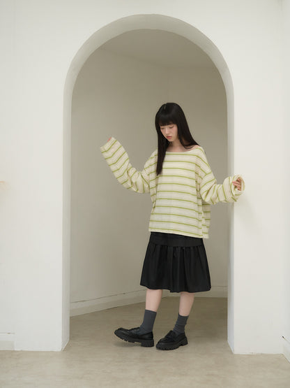 long sleeve border tee