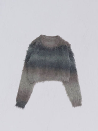 gradation mohair knit