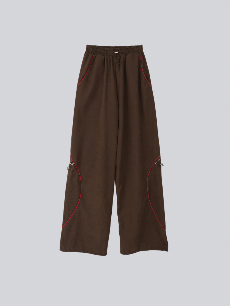 stitch line wide pants