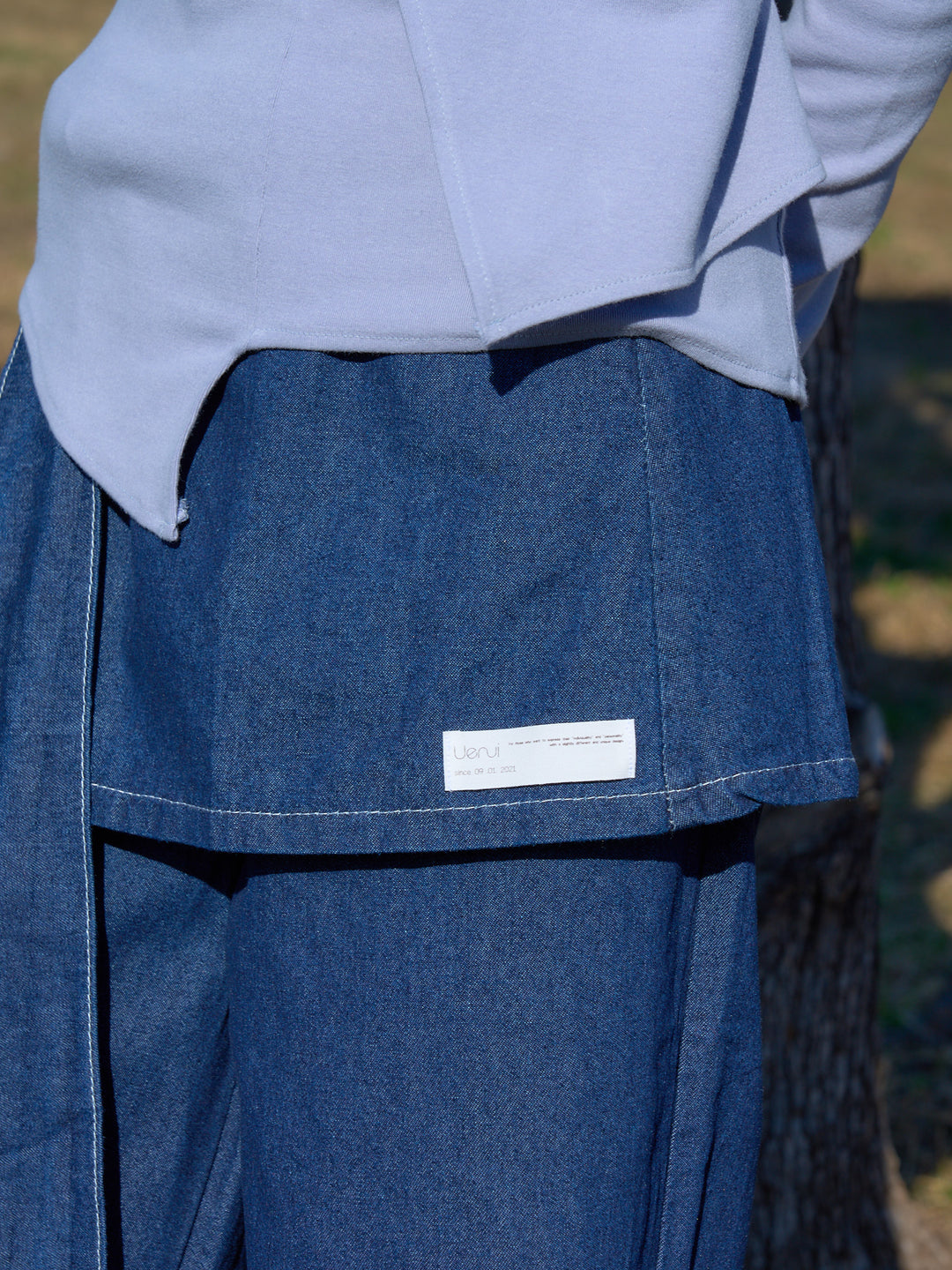 separate wrap design wide pants