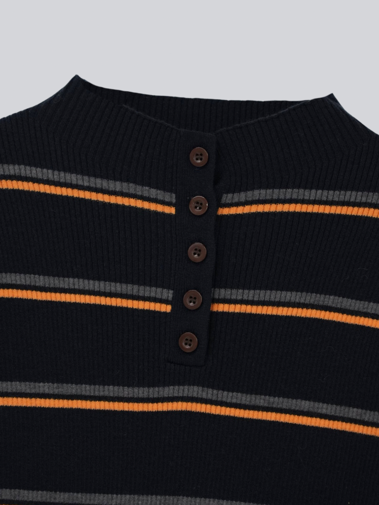 border rib knit  top