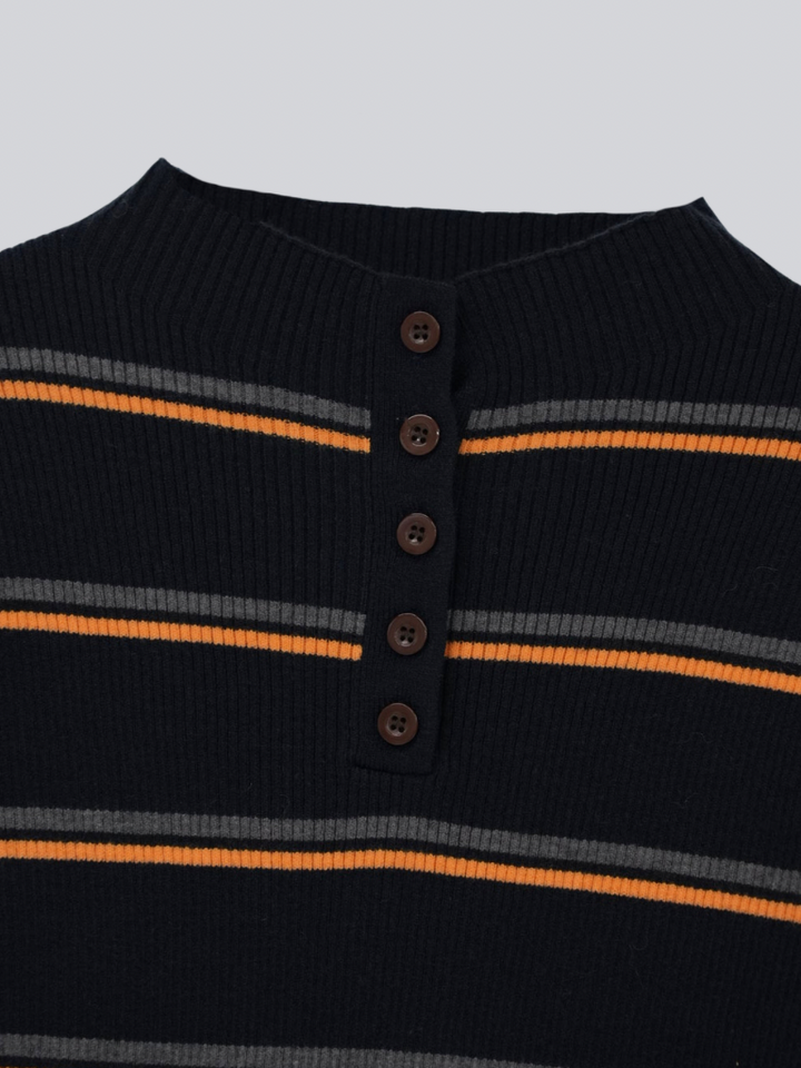 border rib knit  top