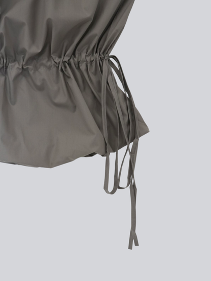 drawstring mini dress