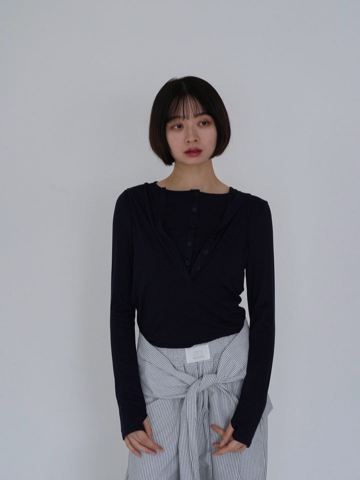 cutout layered tee