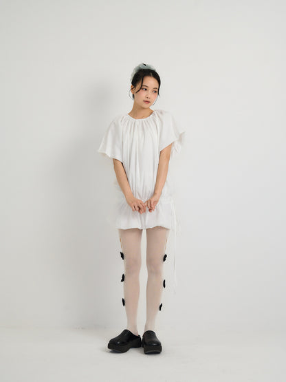 drawstring mini dress