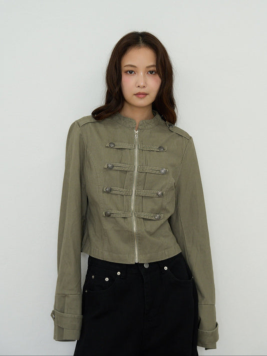 napoleon button short jacket