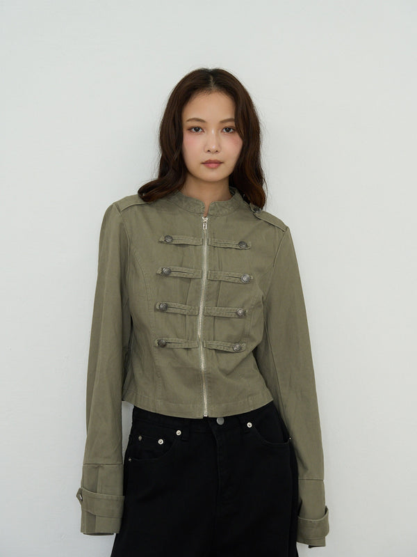 napoleon button short jacket