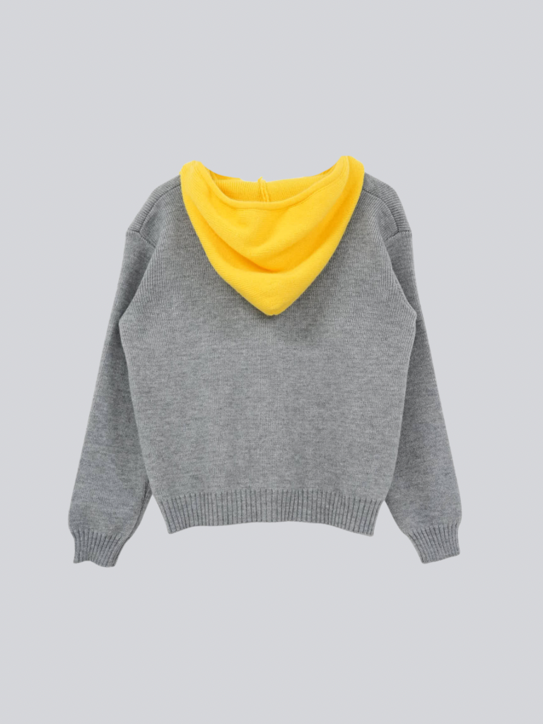 bicolor zip knit