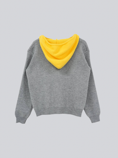 bicolor zip knit