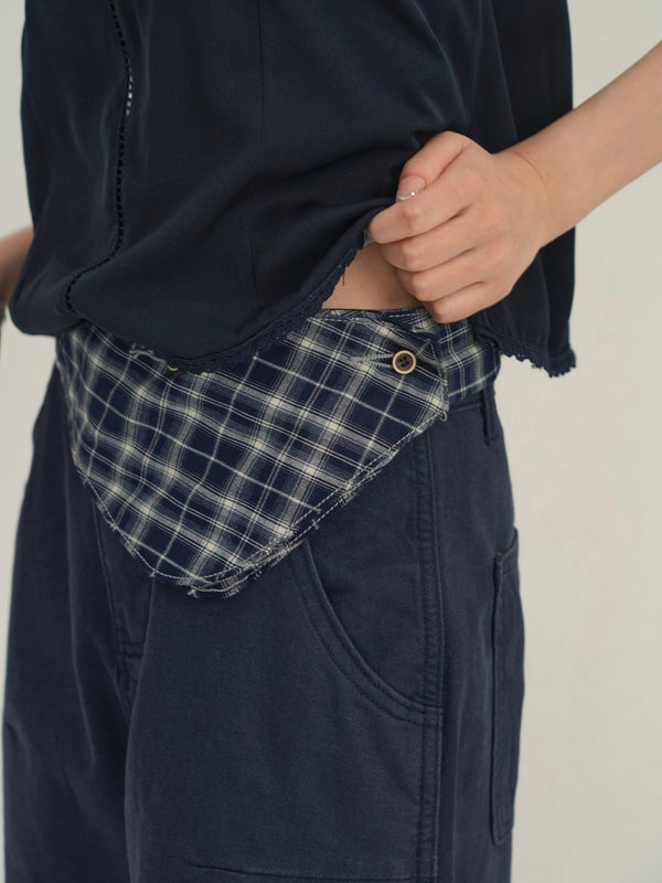 waist check cargo half pants