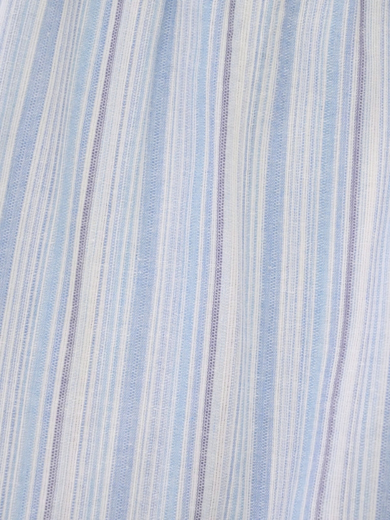 frill waist striped wide pants