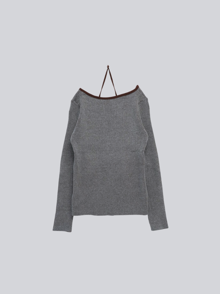 【 10月上旬発送予定 】layered rib knit top