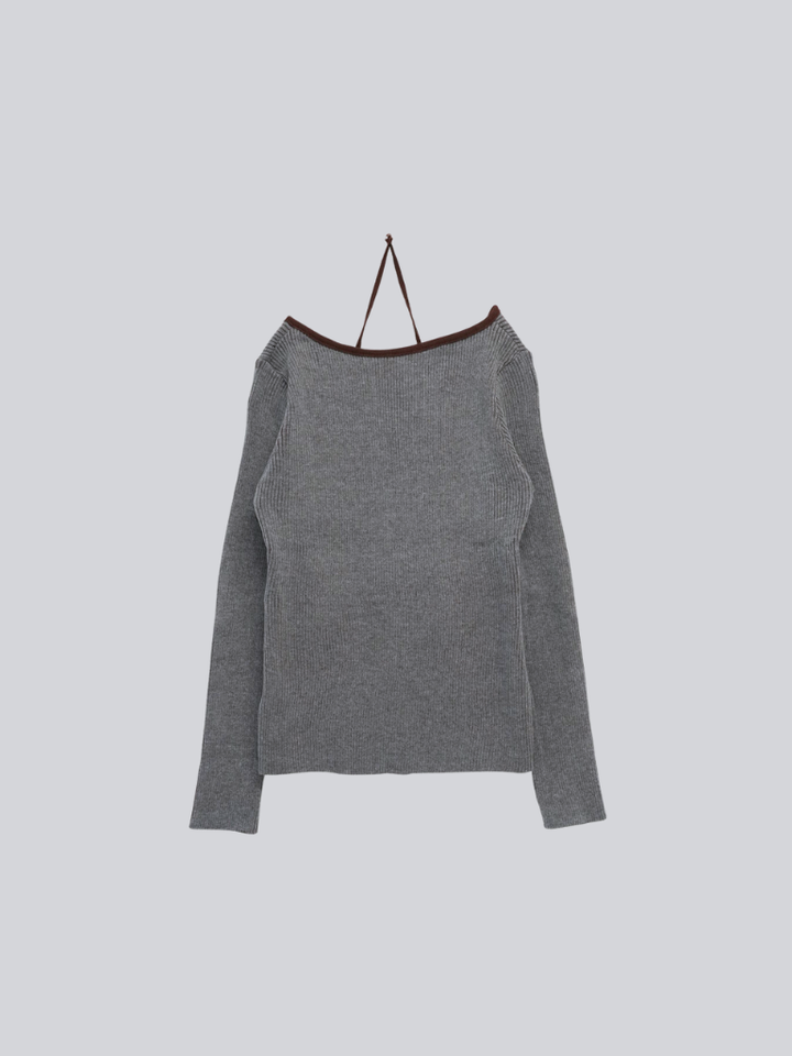 【 10月上旬発送予定 】layered rib knit top