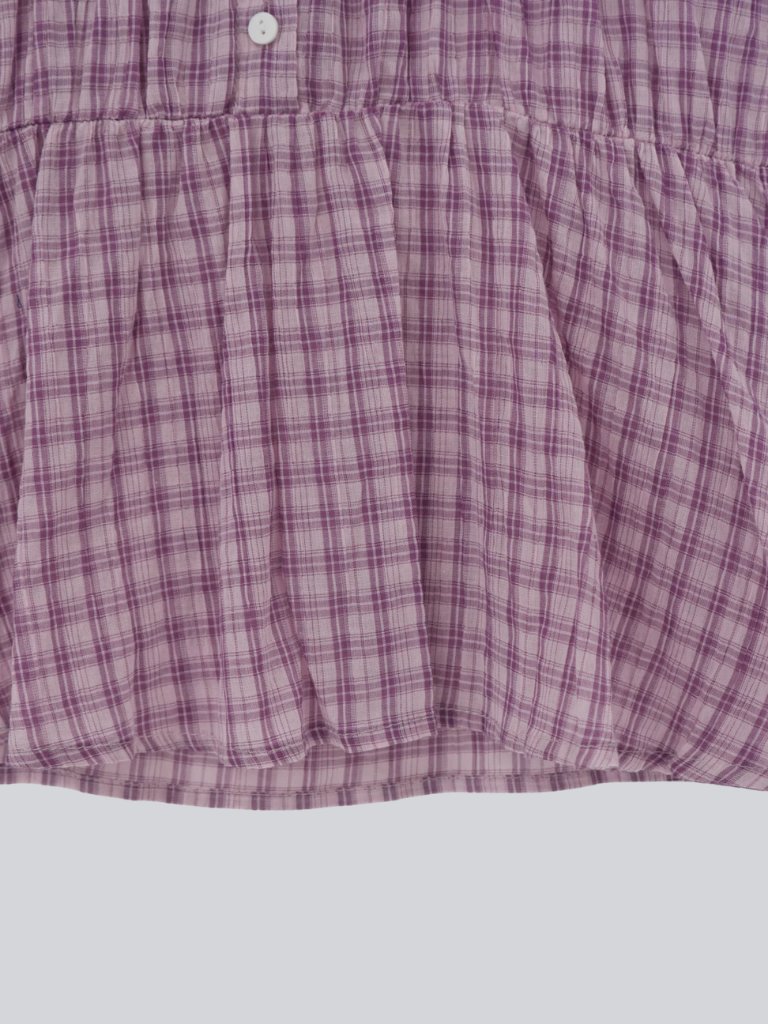 check croped blouse
