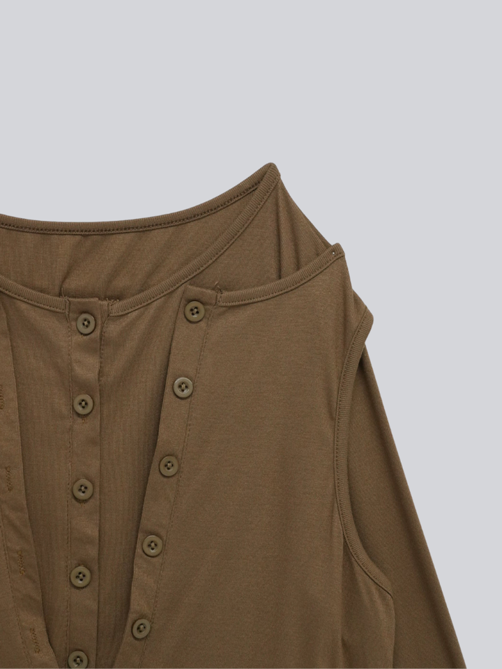 cutout layered tee