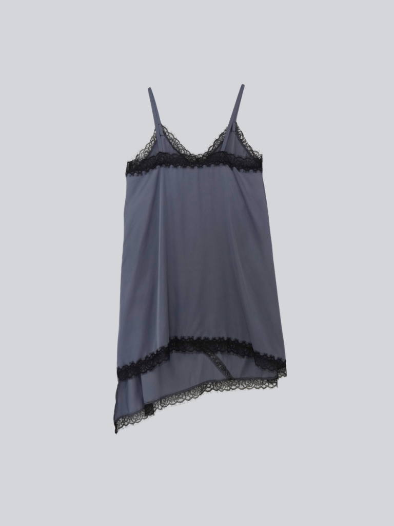 lace satin slip dress