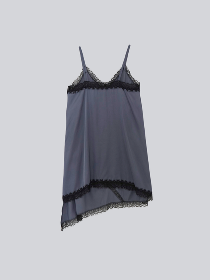 lace satin slip dress