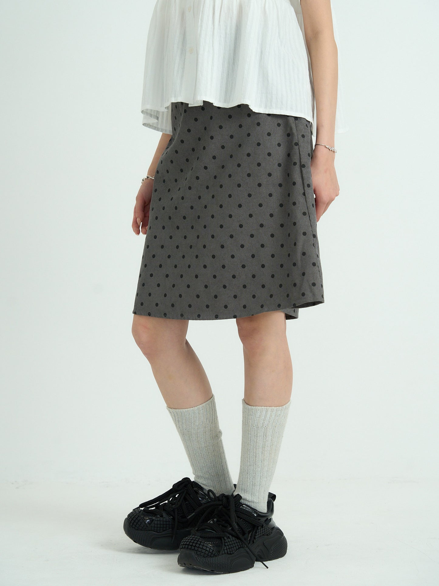 polka dot  midi skirt