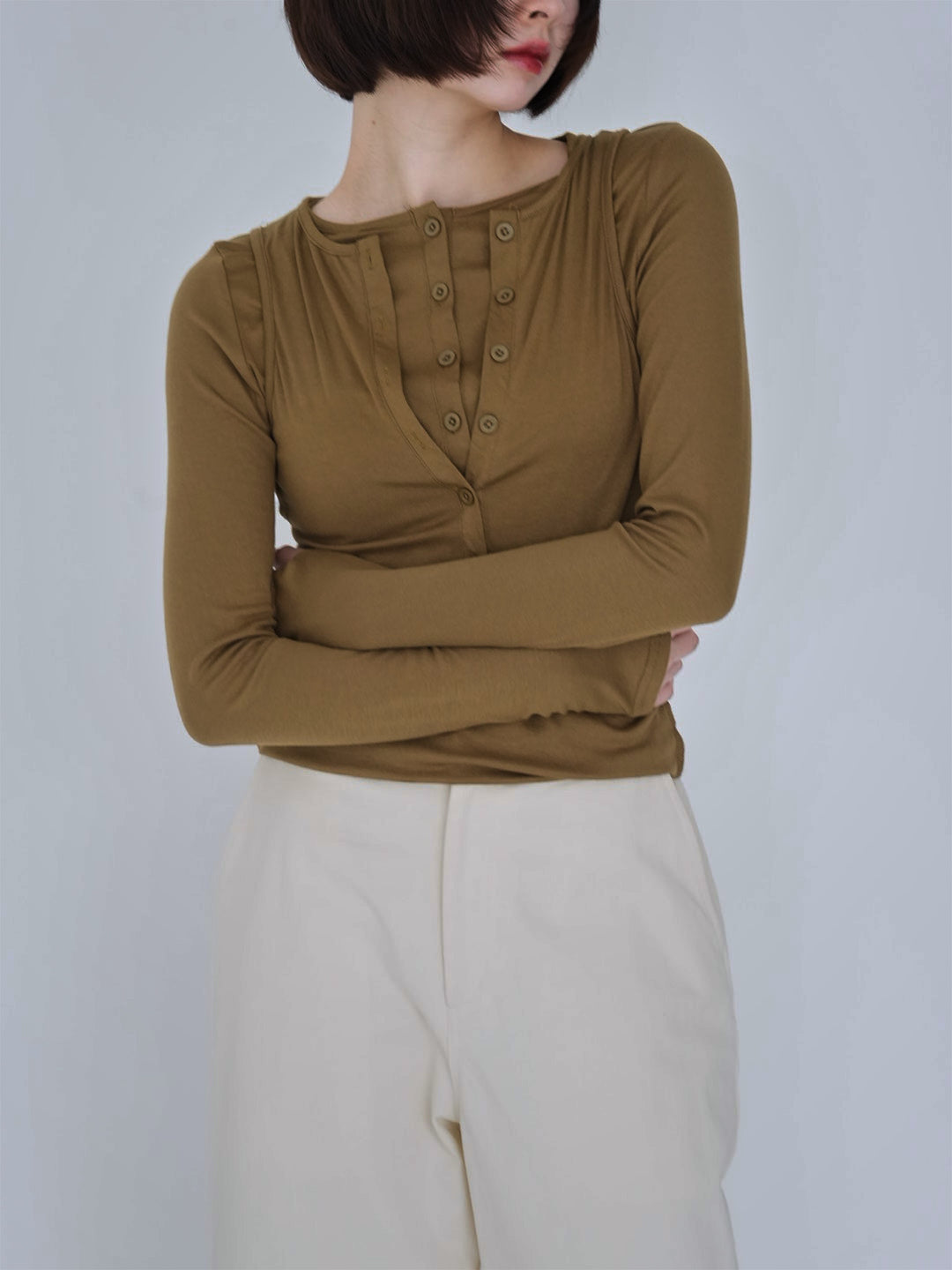 cutout layered tee