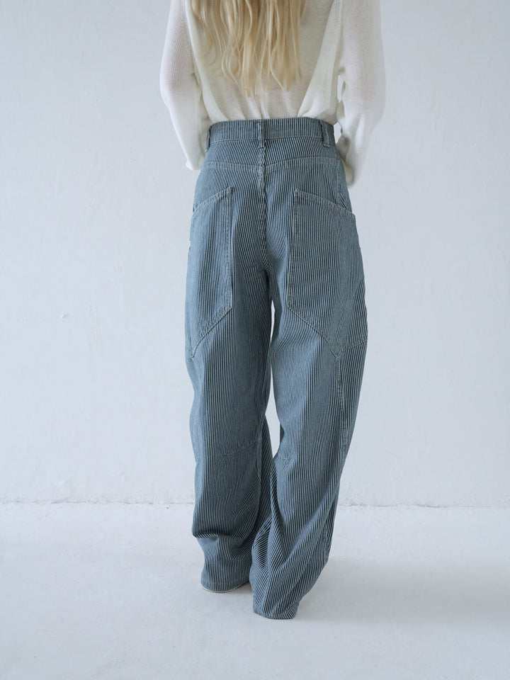 【 10月上旬発送予定 】hickory stripe wide pants