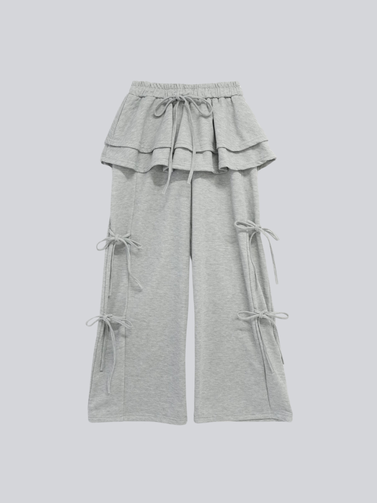 uenui ウニュイ waist frill layered pants waist frill layered pants – Uenui