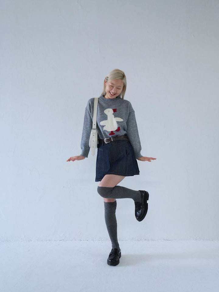 【 10月上旬発送予定 】duck knit sweater