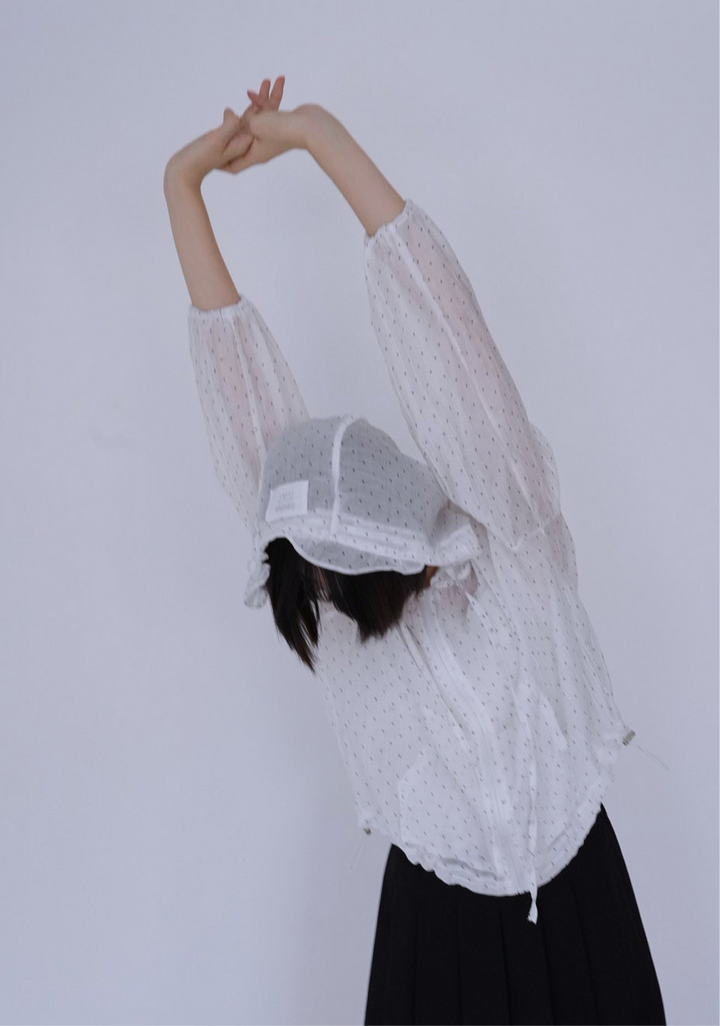 【8月26日発送予定】frill sheer hoodie
