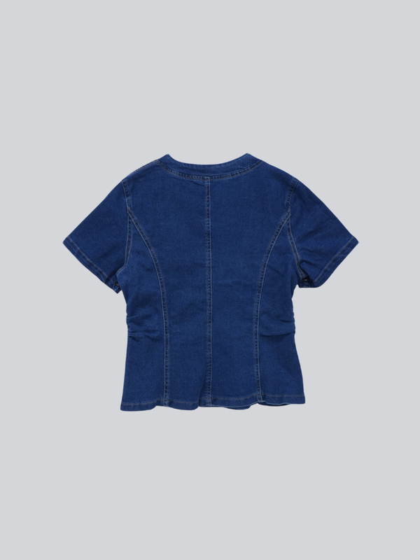 zip denim top