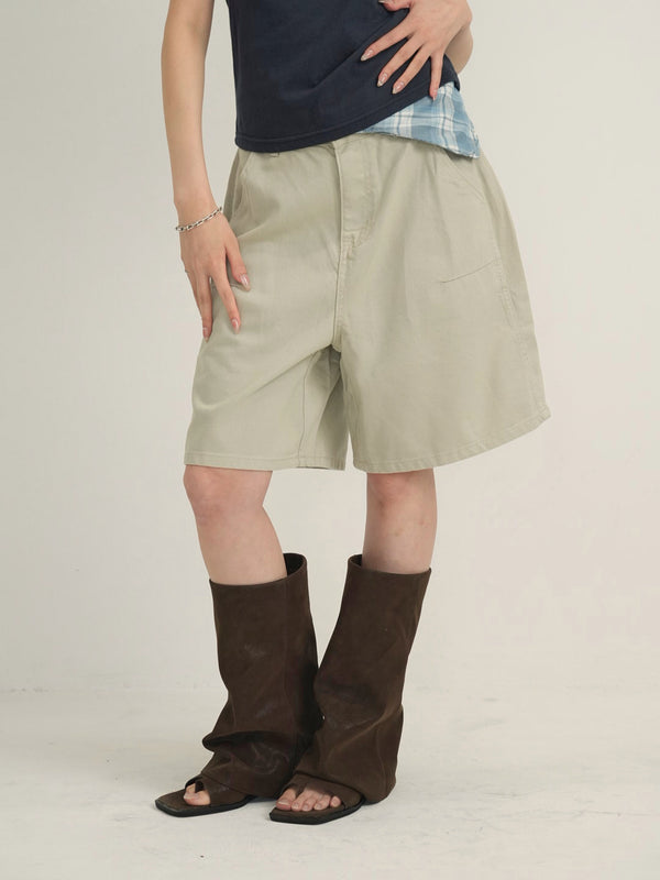 waist check cargo half pants